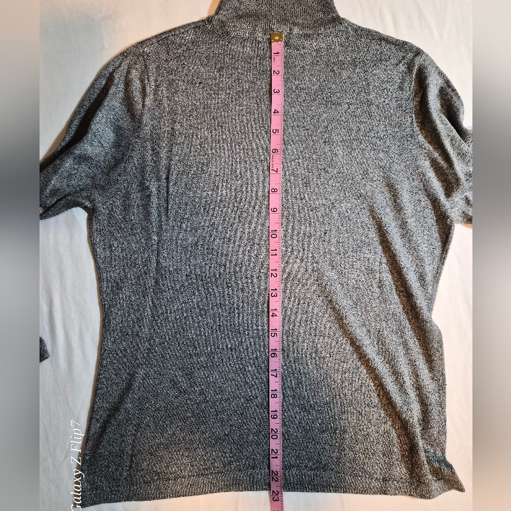 ​Valerie Separates 100% Silk Grey Mock Neck Knit Sweater Large L - Picture 7 of 8